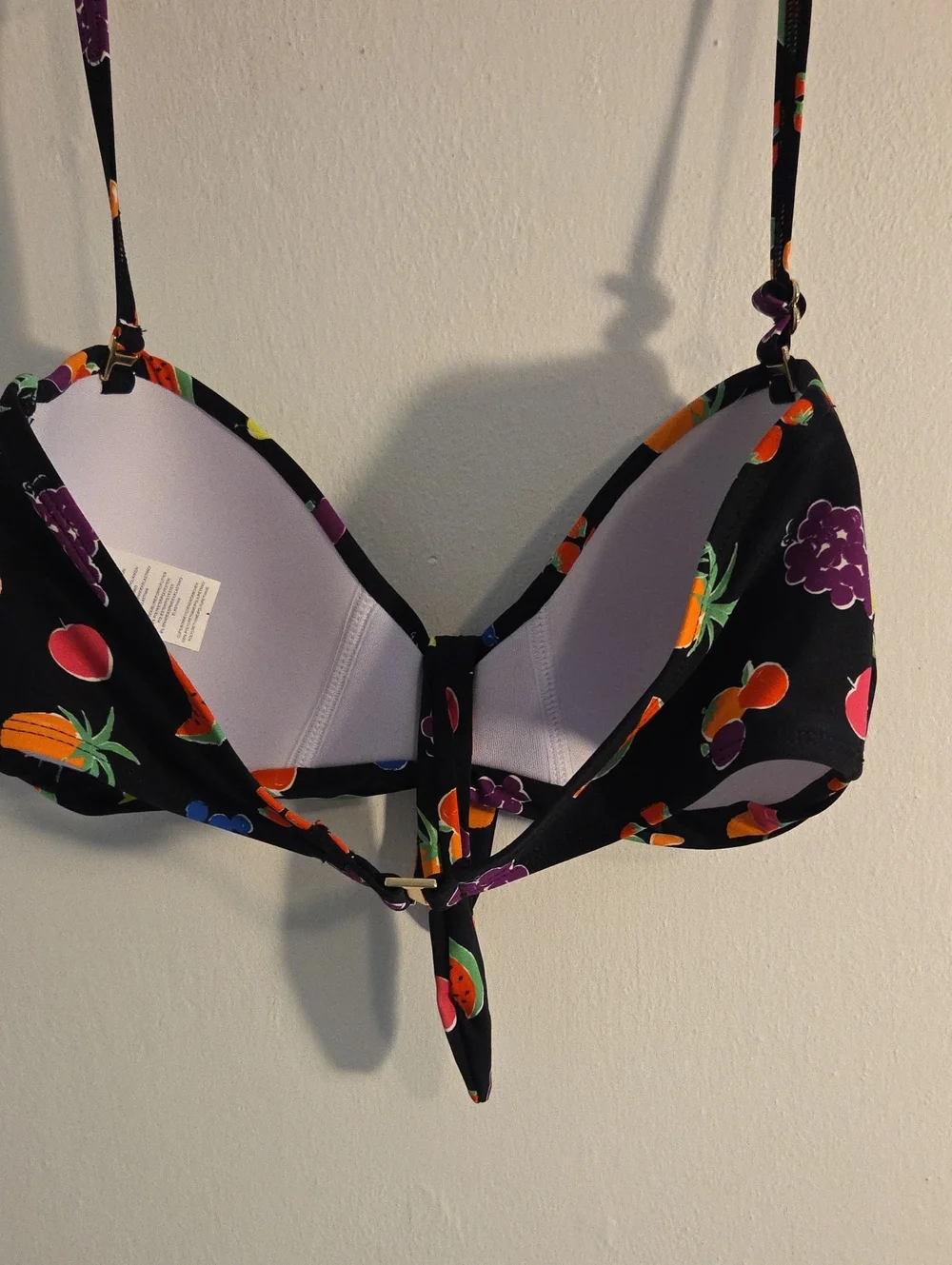 Kate Spade Black Bikini With Bright Color Fruit Print